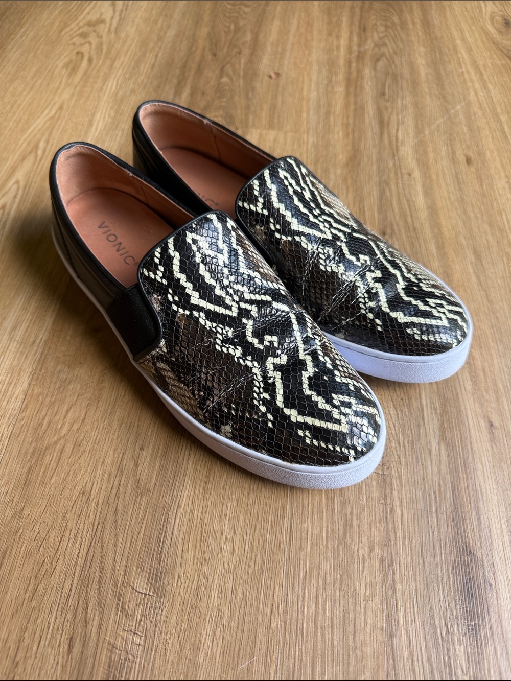 Vionic women’s snake skin pattern slip on sneakers